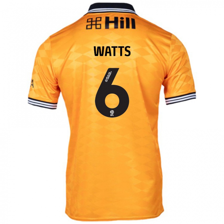 Niño Camiseta Kell Watts #6 Naranja 1ª Equipación 2024/25 La Camisa Chile