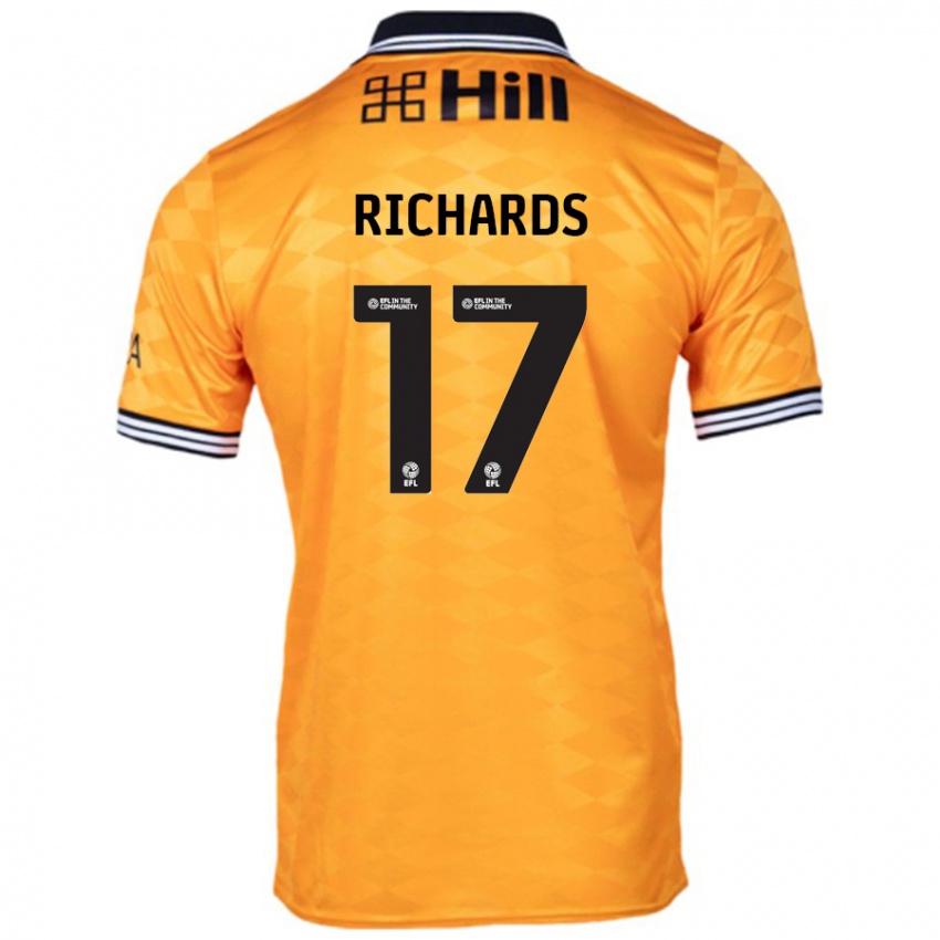 Niño Camiseta Taylor Richards #17 Naranja 1ª Equipación 2024/25 La Camisa Chile