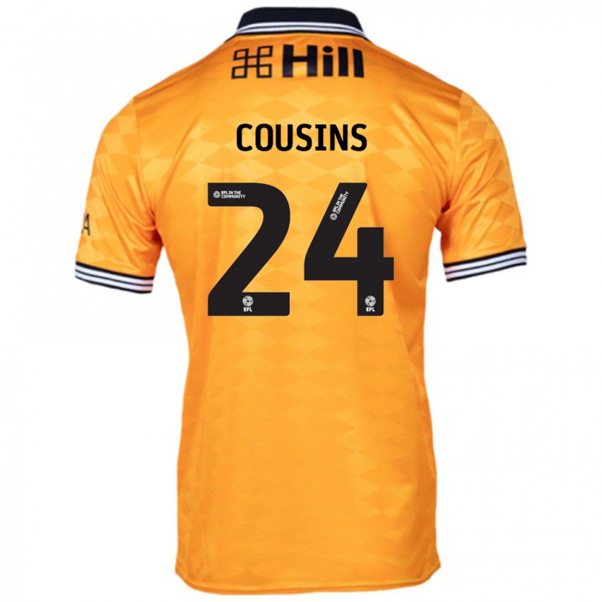 Niño Camiseta Jordan Cousins #24 Naranja 1ª Equipación 2024/25 La Camisa Chile