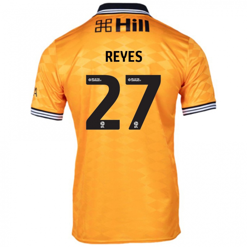 Niño Camiseta Vicente Reyes #27 Naranja 1ª Equipación 2024/25 La Camisa Chile