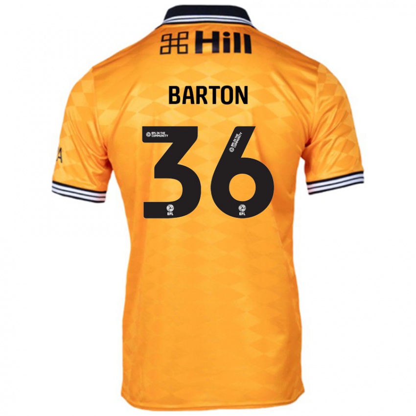 Niño Camiseta Dan Barton #36 Naranja 1ª Equipación 2024/25 La Camisa Chile