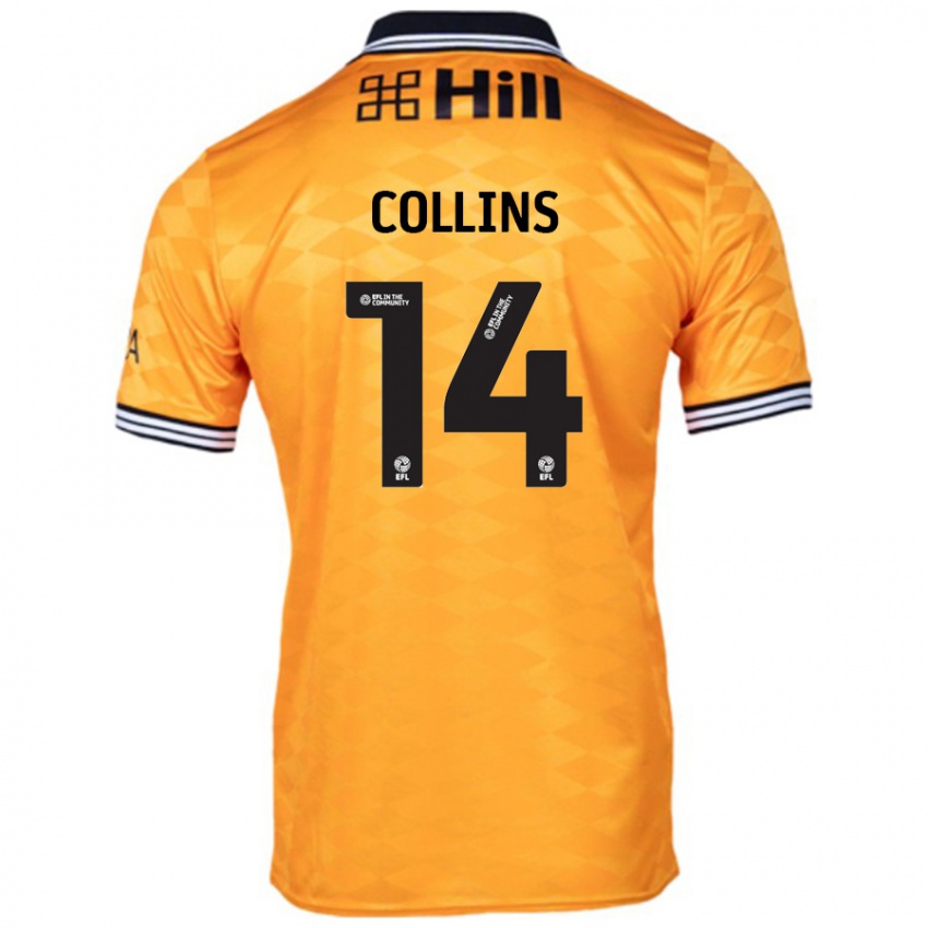 Niño Camiseta Natasha Collins #14 Naranja 1ª Equipación 2024/25 La Camisa Chile