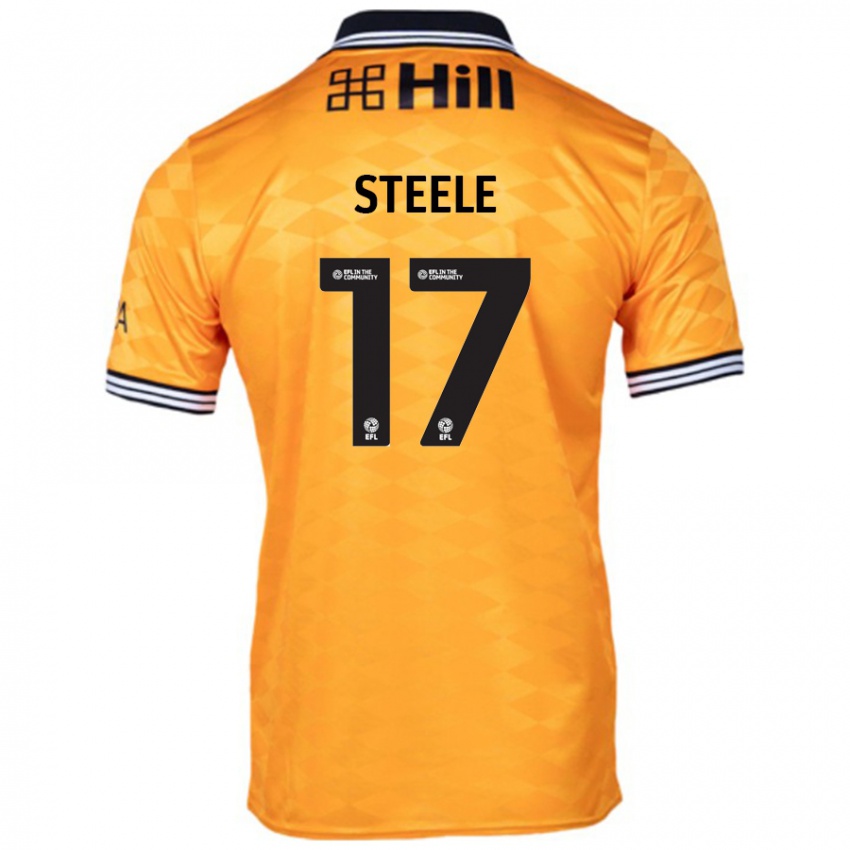 Niño Camiseta Fran Steele #17 Naranja 1ª Equipación 2024/25 La Camisa Chile