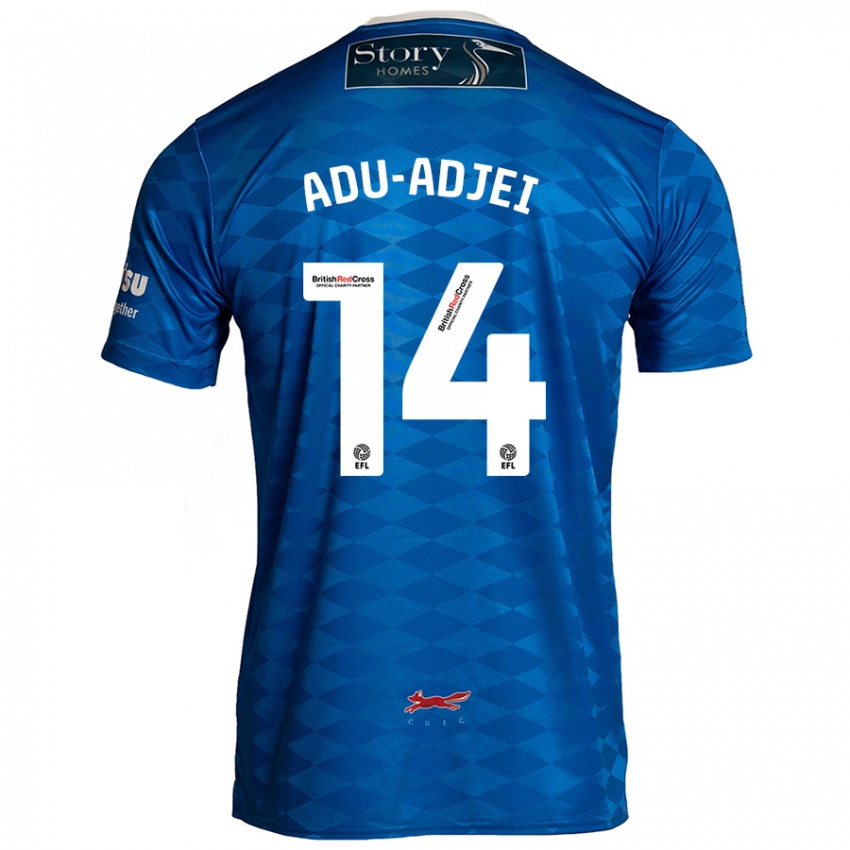 Niño Camiseta Daniel Adu-Adjei #14 Azul 1ª Equipación 2024/25 La Camisa Chile