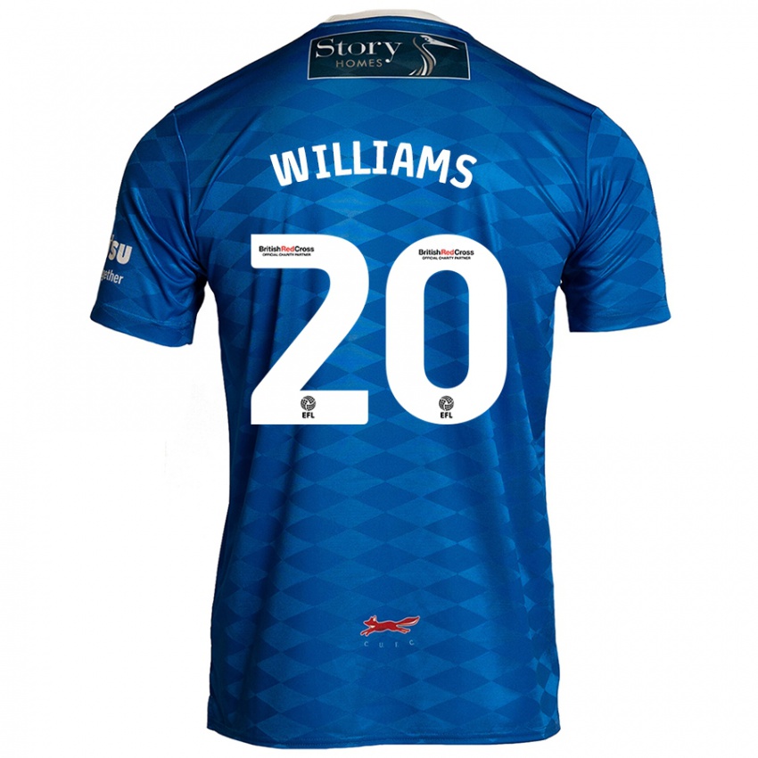 Niño Camiseta Ben Williams #20 Azul 1ª Equipación 2024/25 La Camisa Chile