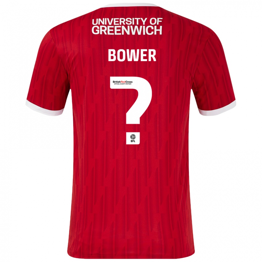 Niño Camiseta Toby Bower #0 Rojo Blanco 1ª Equipación 2024/25 La Camisa Chile