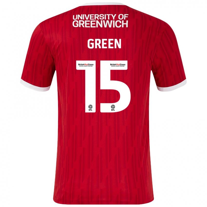 Niño Camiseta Kayleigh Green #15 Rojo Blanco 1ª Equipación 2024/25 La Camisa Chile