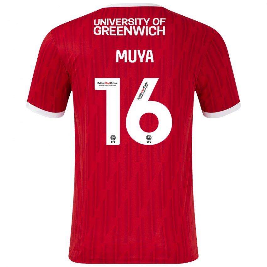 Niño Camiseta Karin Muya #16 Rojo Blanco 1ª Equipación 2024/25 La Camisa Chile