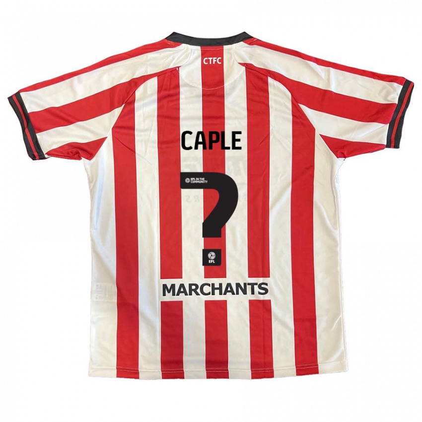 Niño Camiseta Charlie Caple #0 Rojo Blanco 1ª Equipación 2024/25 La Camisa Chile