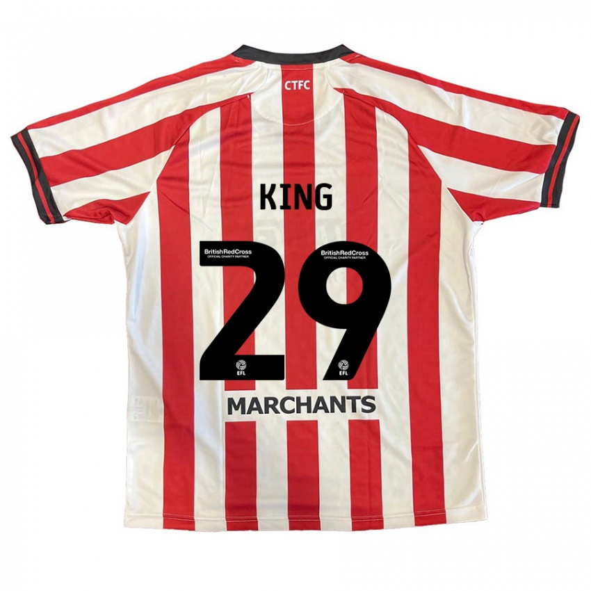 Niño Camiseta Tom King #29 Rojo Blanco 1ª Equipación 2024/25 La Camisa Chile