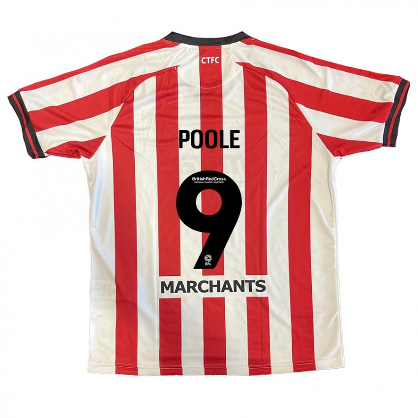 Niño Camiseta Phoebie Poole #9 Rojo Blanco 1ª Equipación 2024/25 La Camisa Chile