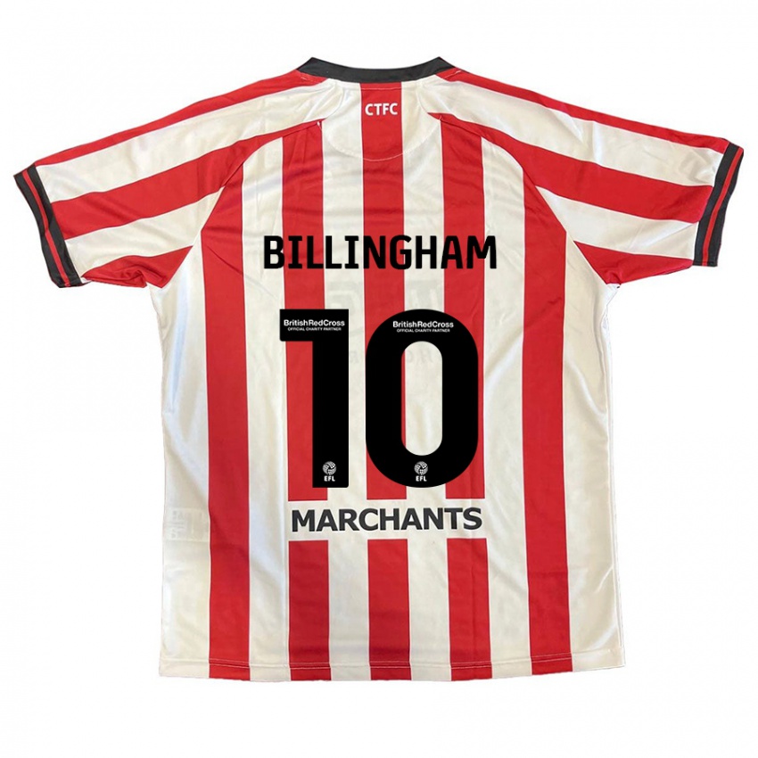 Niño Camiseta Lily Billingham #10 Rojo Blanco 1ª Equipación 2024/25 La Camisa Chile