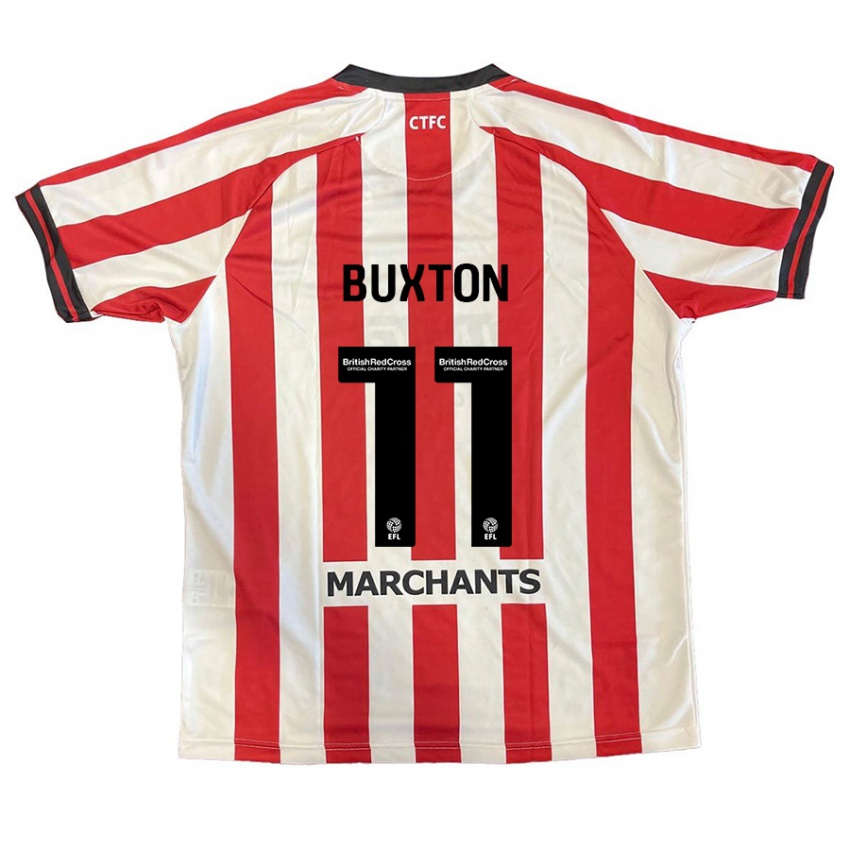 Niño Camiseta Charlotte Buxton #11 Rojo Blanco 1ª Equipación 2024/25 La Camisa Chile