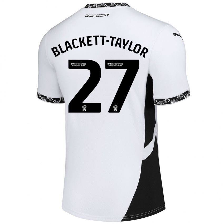 Niño Camiseta Corey Blackett-Taylor #27 Blanco Negro 1ª Equipación 2024/25 La Camisa Chile