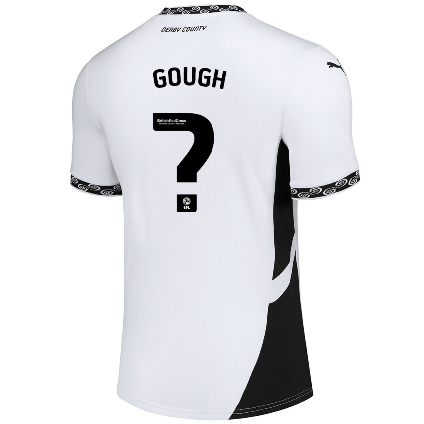 Niño Camiseta Billy Gough #0 Blanco Negro 1ª Equipación 2024/25 La Camisa Chile