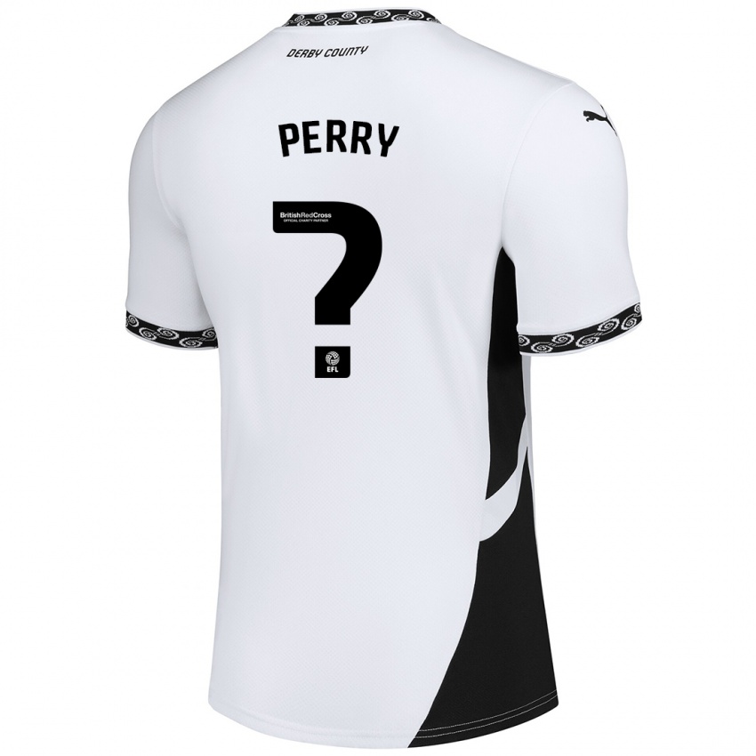 Niño Camiseta Jack Perry #0 Blanco Negro 1ª Equipación 2024/25 La Camisa Chile