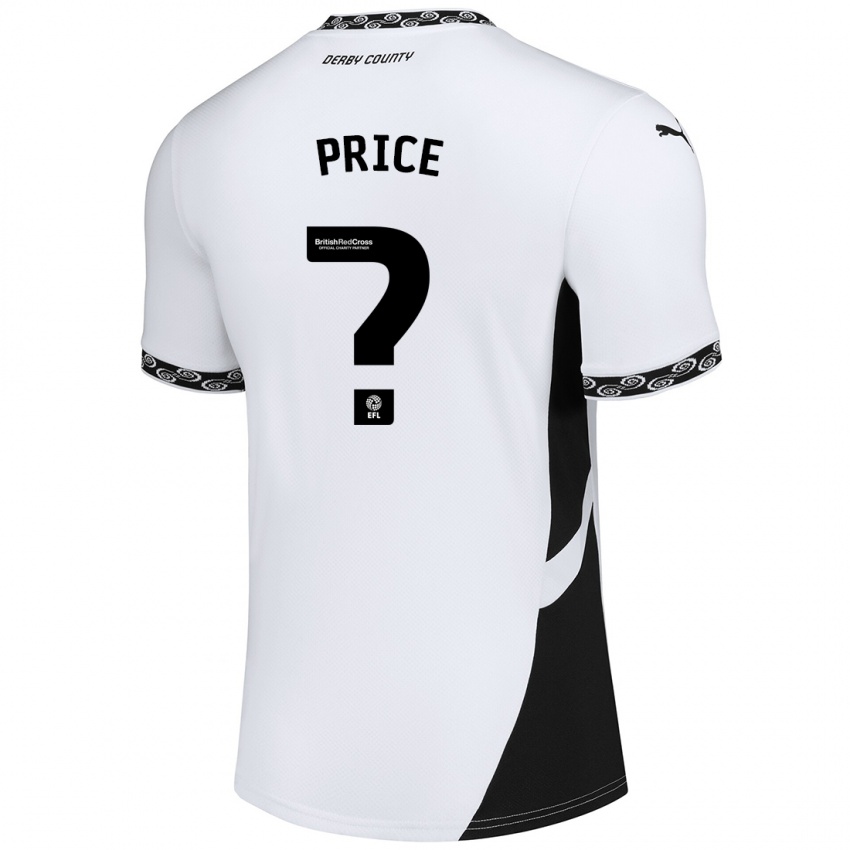 Niño Camiseta Harley Price #0 Blanco Negro 1ª Equipación 2024/25 La Camisa Chile