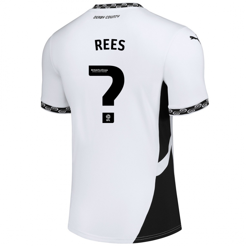 Niño Camiseta Harvey Rees #0 Blanco Negro 1ª Equipación 2024/25 La Camisa Chile