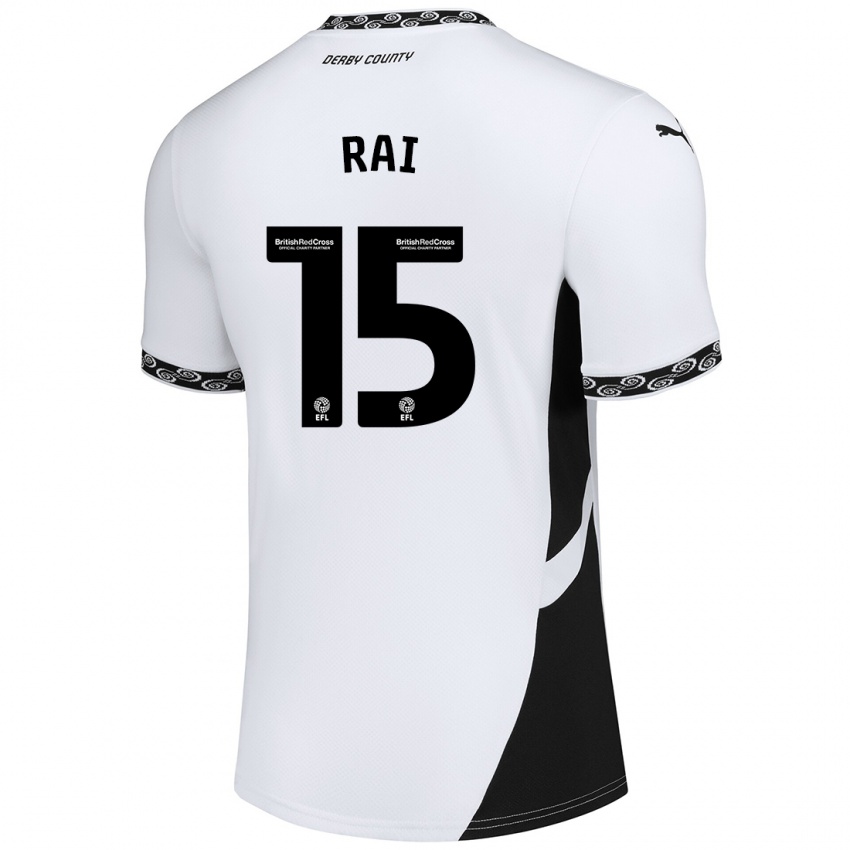 Niño Camiseta Kira Rai #15 Blanco Negro 1ª Equipación 2024/25 La Camisa Chile