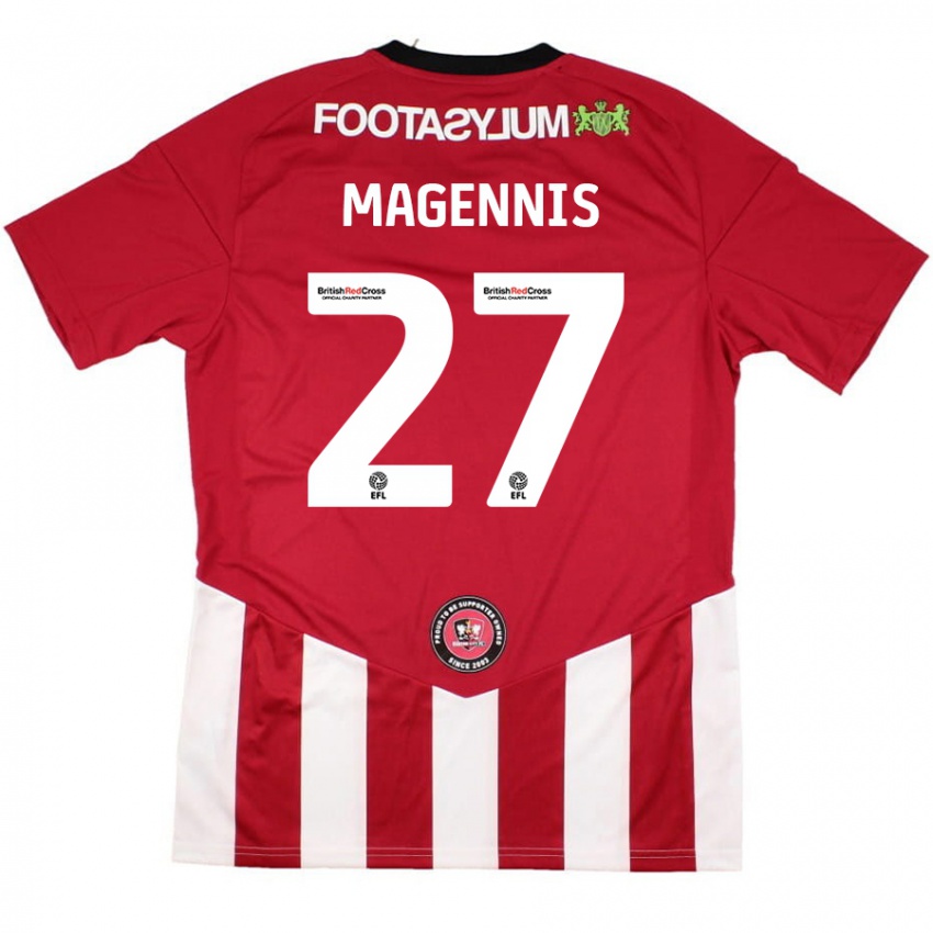 Niño Camiseta Josh Magennis #27 Rojo Blanco 1ª Equipación 2024/25 La Camisa Chile