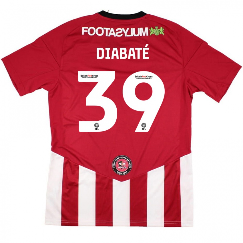 Niño Camiseta Cheick Diabaté #39 Rojo Blanco 1ª Equipación 2024/25 La Camisa Chile