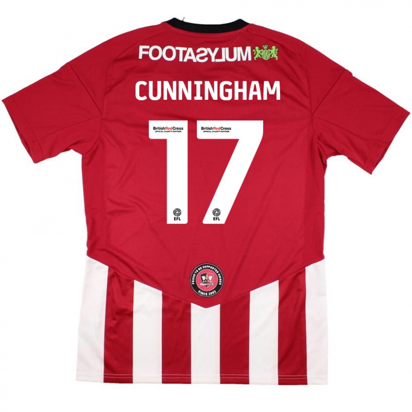 Niño Camiseta Zoe Cunningham #17 Rojo Blanco 1ª Equipación 2024/25 La Camisa Chile