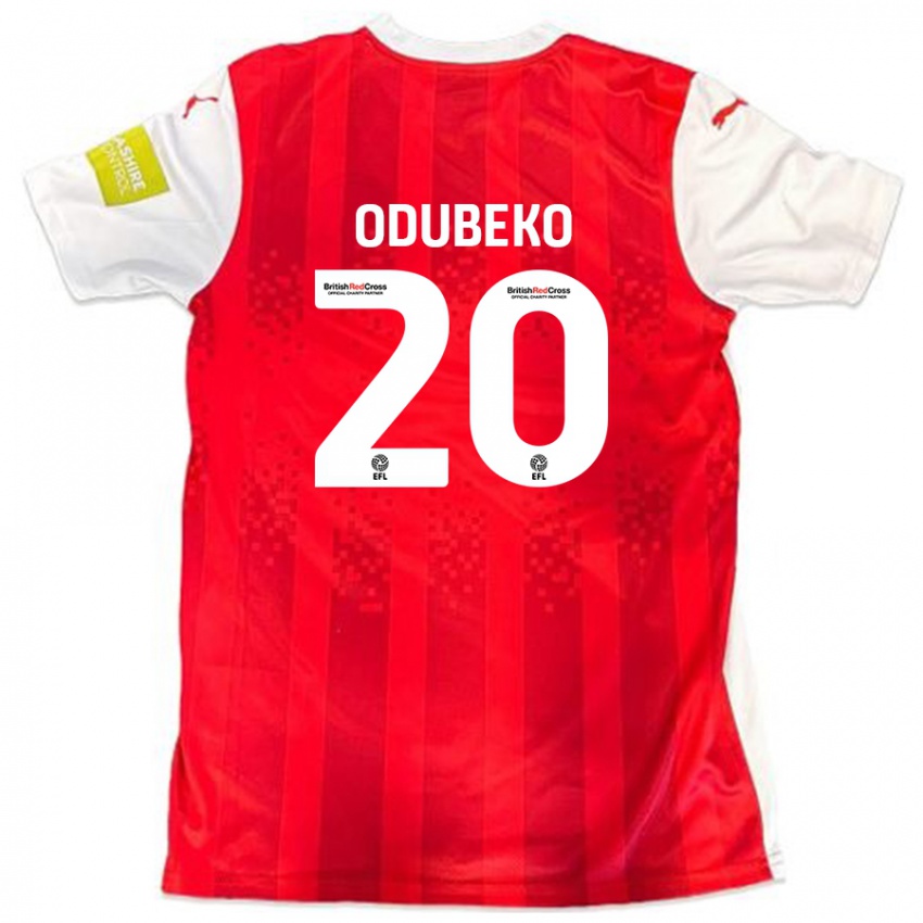 Niño Camiseta Mipo Odubeko #20 Rojo Blanco 1ª Equipación 2024/25 La Camisa Chile