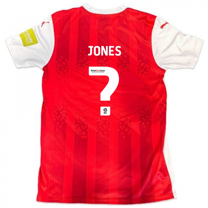 Niño Camiseta Billy Jones #0 Rojo Blanco 1ª Equipación 2024/25 La Camisa Chile