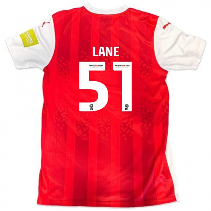 Niño Camiseta Mikey Lane #51 Rojo Blanco 1ª Equipación 2024/25 La Camisa Chile