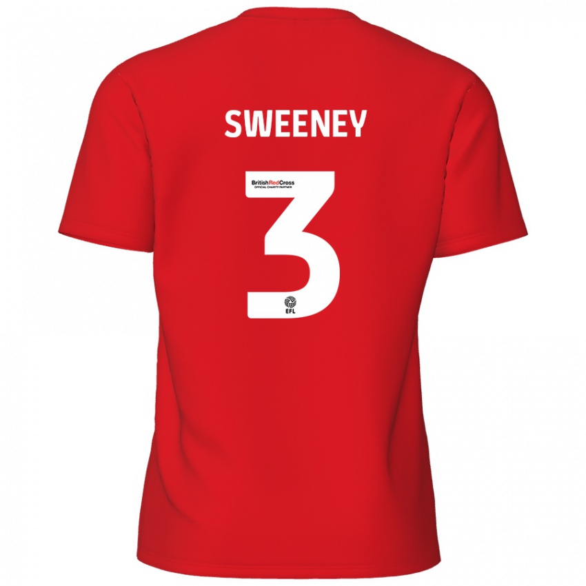 Niño Camiseta Jayden Sweeney #3 Rojo 1ª Equipación 2024/25 La Camisa Chile