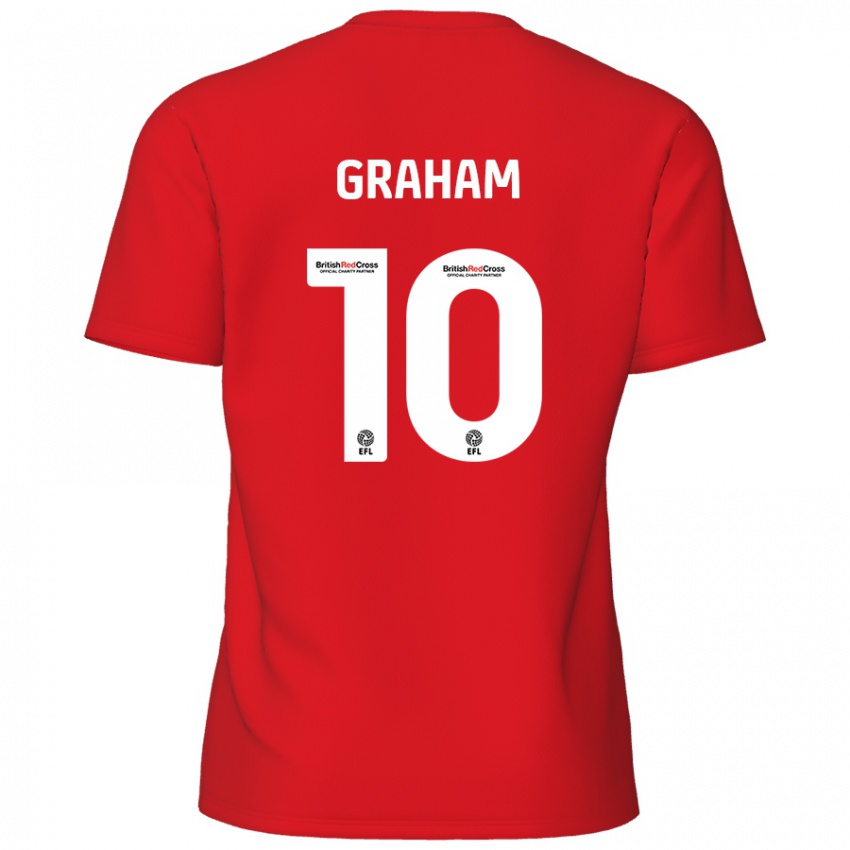 Niño Camiseta Jordan Graham #10 Rojo 1ª Equipación 2024/25 La Camisa Chile