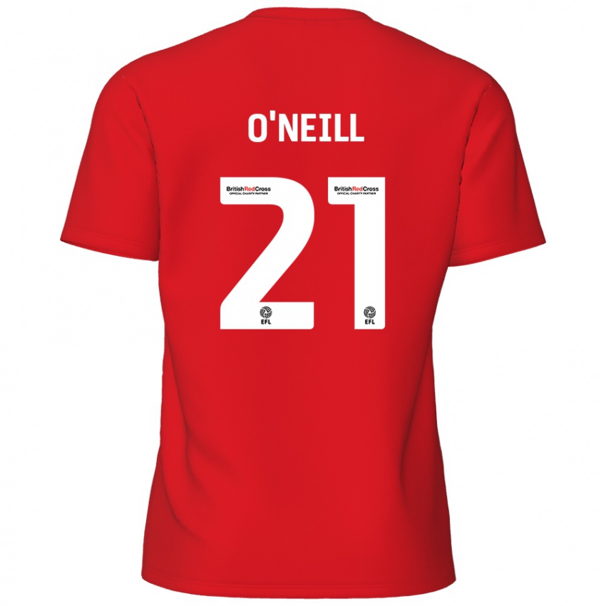 Niño Camiseta Ollie O'neill #21 Rojo 1ª Equipación 2024/25 La Camisa Chile