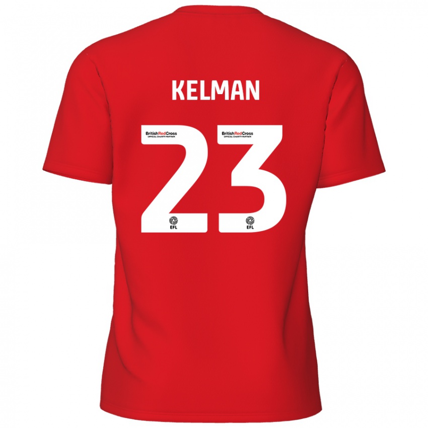 Niño Camiseta Charlie Kelman #23 Rojo 1ª Equipación 2024/25 La Camisa Chile