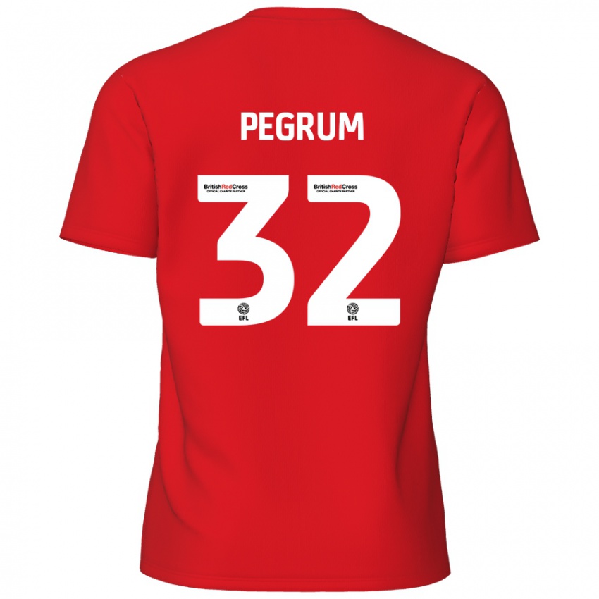 Niño Camiseta Charlie Pegrum #32 Rojo 1ª Equipación 2024/25 La Camisa Chile