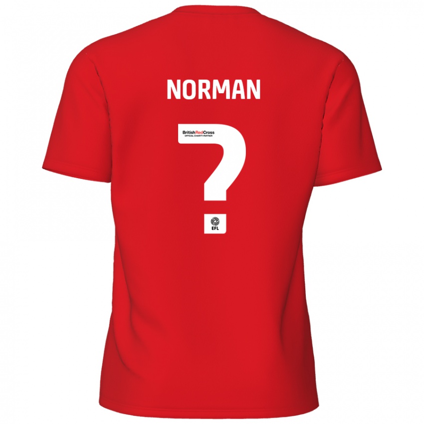 Niño Camiseta Freddie Norman #0 Rojo 1ª Equipación 2024/25 La Camisa Chile