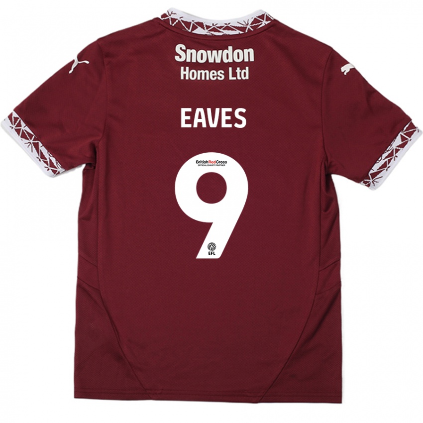 Niño Camiseta Tom Eaves #9 Borgoña 1ª Equipación 2024/25 La Camisa Chile