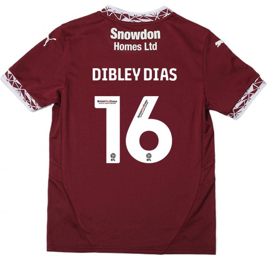 Niño Camiseta Matt Dibley-Dias #16 Borgoña 1ª Equipación 2024/25 La Camisa Chile