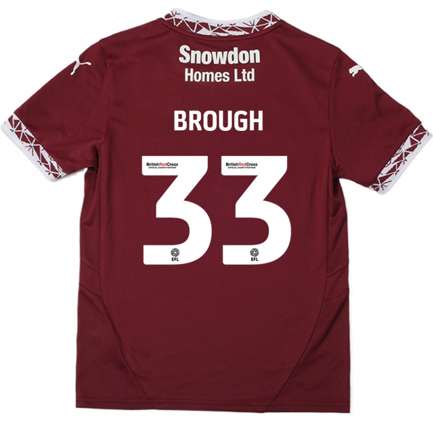 Niño Camiseta Patrick Brough #33 Borgoña 1ª Equipación 2024/25 La Camisa Chile