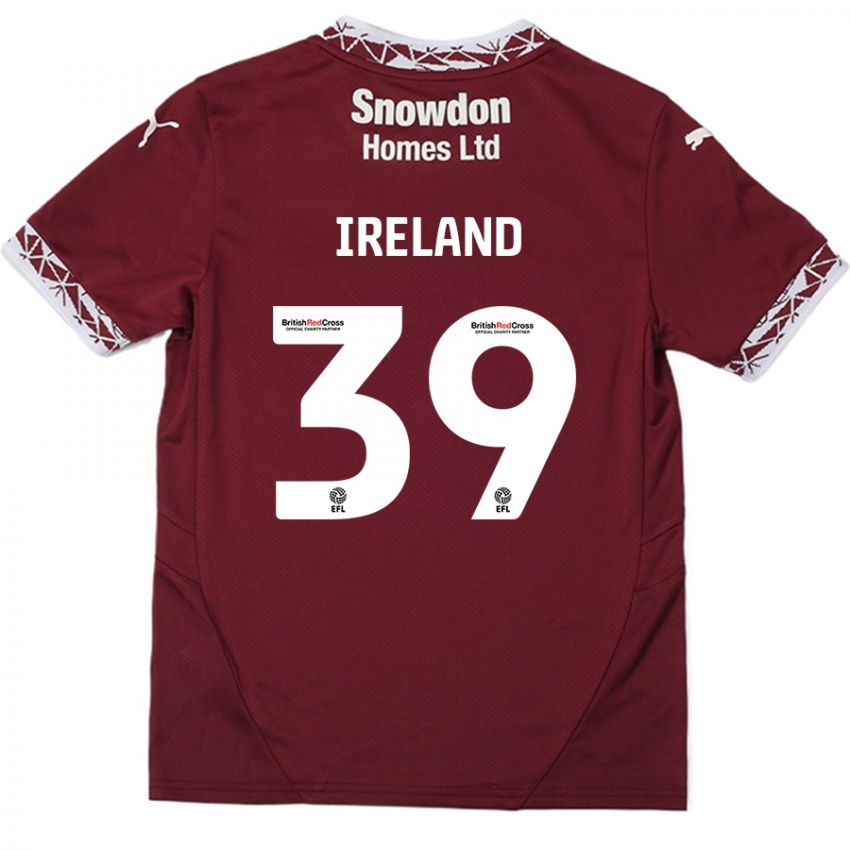 Niño Camiseta Matthew Ireland #39 Borgoña 1ª Equipación 2024/25 La Camisa Chile