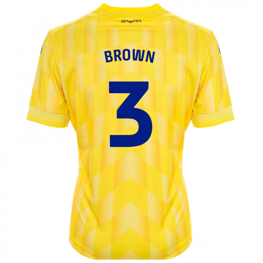 Niño Camiseta Ciaron Brown #3 Amarillo 1ª Equipación 2024/25 La Camisa Chile