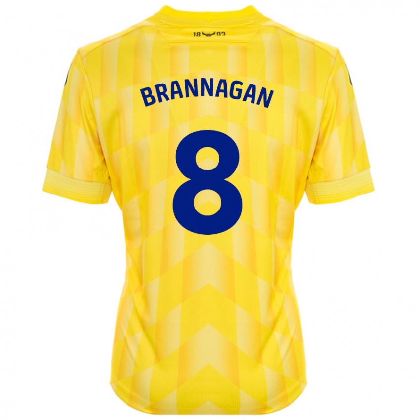 Niño Camiseta Cameron Brannagan #8 Amarillo 1ª Equipación 2024/25 La Camisa Chile