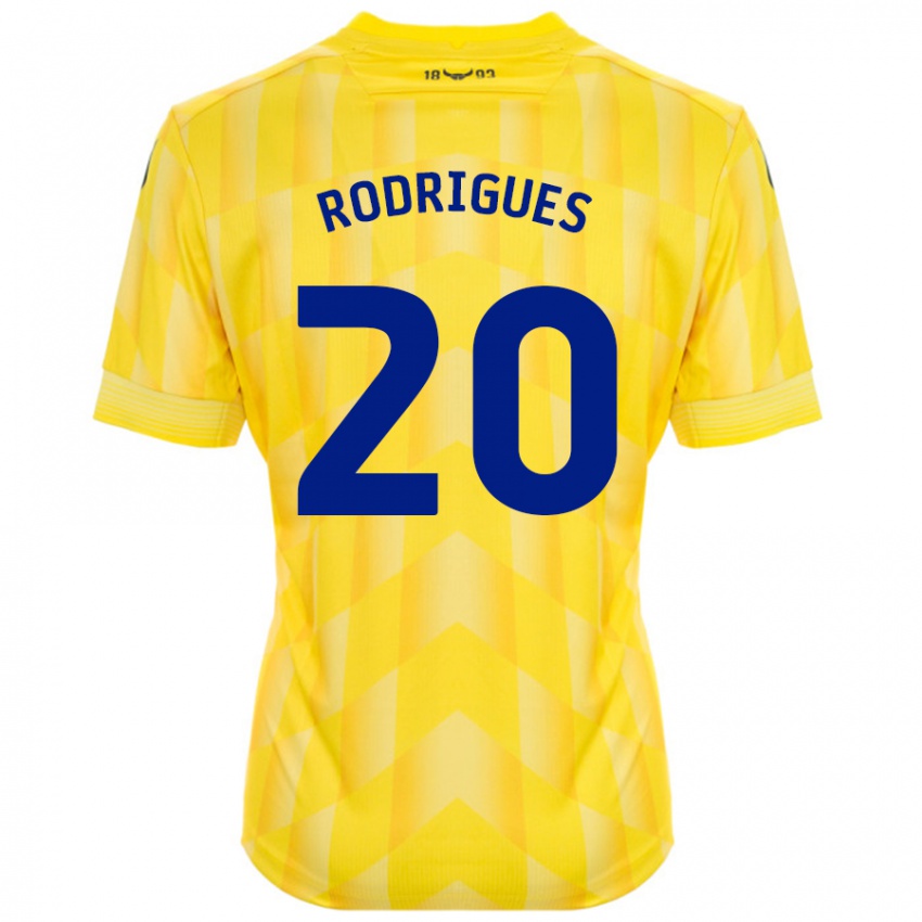 Niño Camiseta Rúben Rodrigues #20 Amarillo 1ª Equipación 2024/25 La Camisa Chile