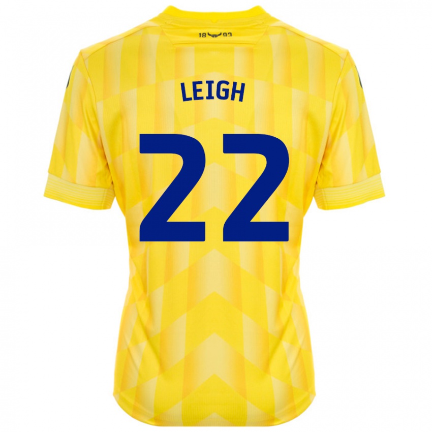 Niño Camiseta Greg Leigh #22 Amarillo 1ª Equipación 2024/25 La Camisa Chile