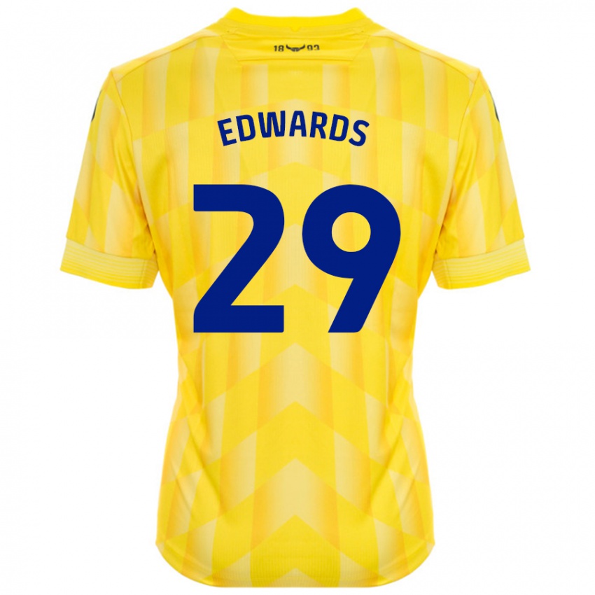 Niño Camiseta Kyle Edwards #29 Amarillo 1ª Equipación 2024/25 La Camisa Chile