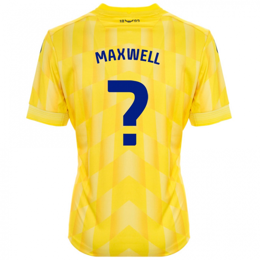 Niño Camiseta Rashane Maxwell #0 Amarillo 1ª Equipación 2024/25 La Camisa Chile