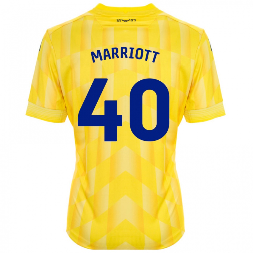 Niño Camiseta Monty Marriott #40 Amarillo 1ª Equipación 2024/25 La Camisa Chile