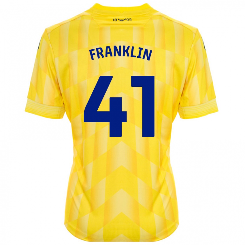 Niño Camiseta George Franklin #41 Amarillo 1ª Equipación 2024/25 La Camisa Chile