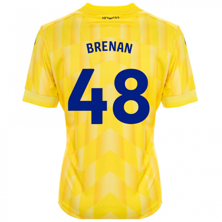 Niño Camiseta Tobias Brenan #48 Amarillo 1ª Equipación 2024/25 La Camisa Chile