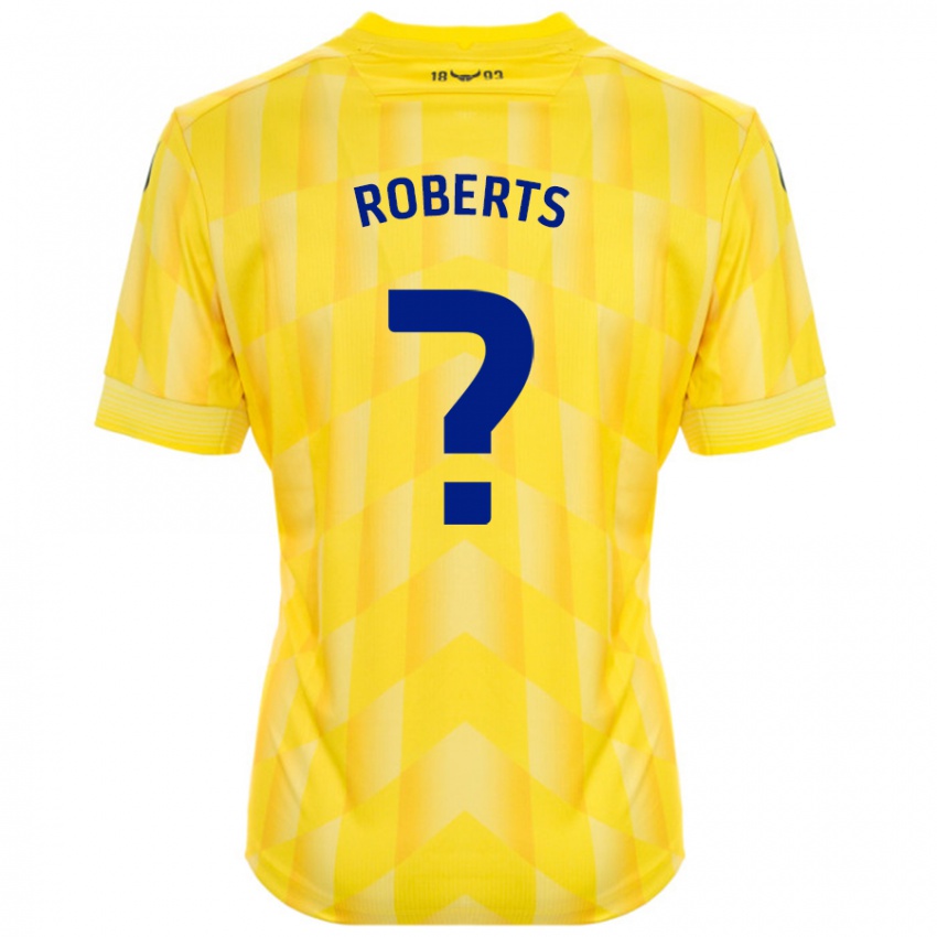 Niño Camiseta Amber Roberts #0 Amarillo 1ª Equipación 2024/25 La Camisa Chile