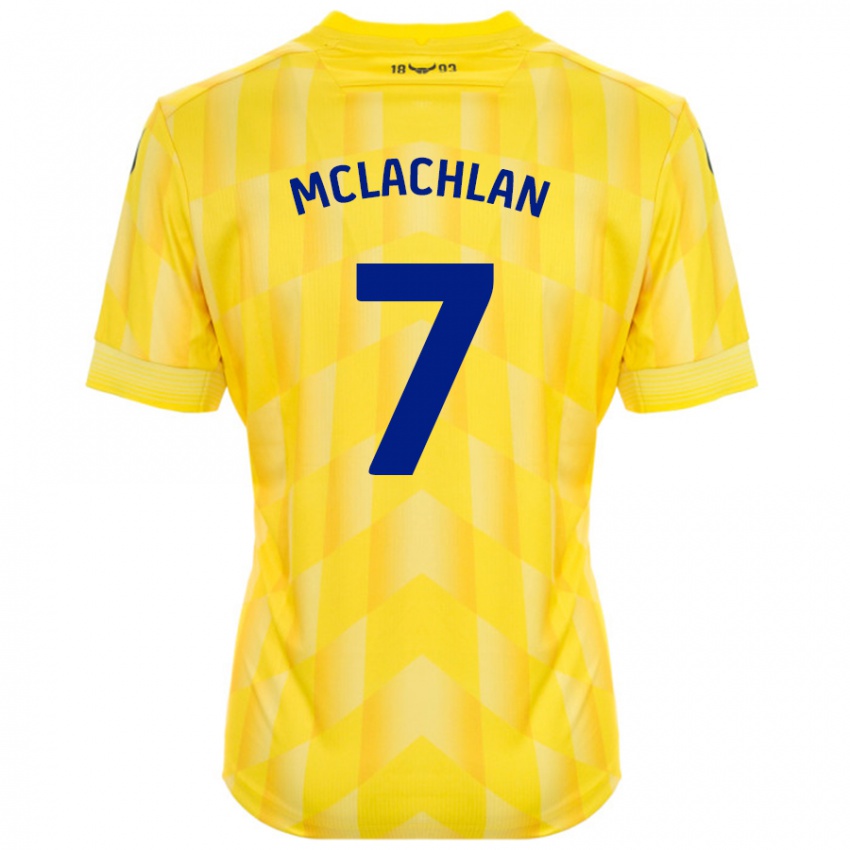 Niño Camiseta Daisy Mclachlan #7 Amarillo 1ª Equipación 2024/25 La Camisa Chile